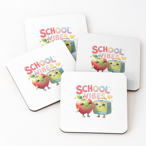 Item preview, School Vibes Cute Cartoon Apple and Backpack Design designed and sold by Liv Solara.