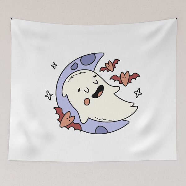 Item preview, Happy Ghost and Bats designed and sold by Panna Limon Store.