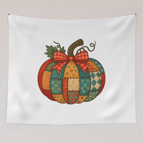 Item preview, Patchwork pumpkin｜Quilted pumpkin｜Fall patchwork quilt｜patchwork fall decorations｜autumn patchwork quilt｜patchwork autumn｜cozy fall png designed and sold by PixelBlooming.