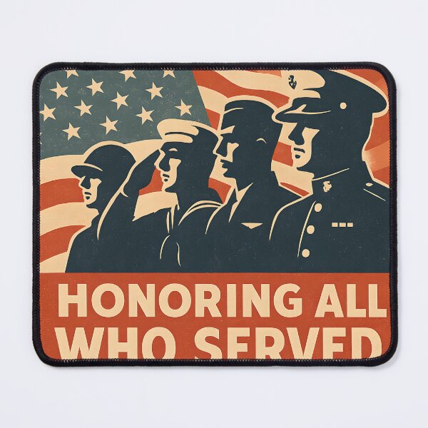 Item preview, Honoring All Who Served – Vintage Patriotic Veterans Art Graphic For Veterans Day 11 November designed and sold by Tommy's Arts.