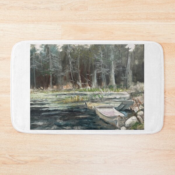 Item preview, Row boats in Mountain Spring Lake designed and sold by AdirondackArtist.