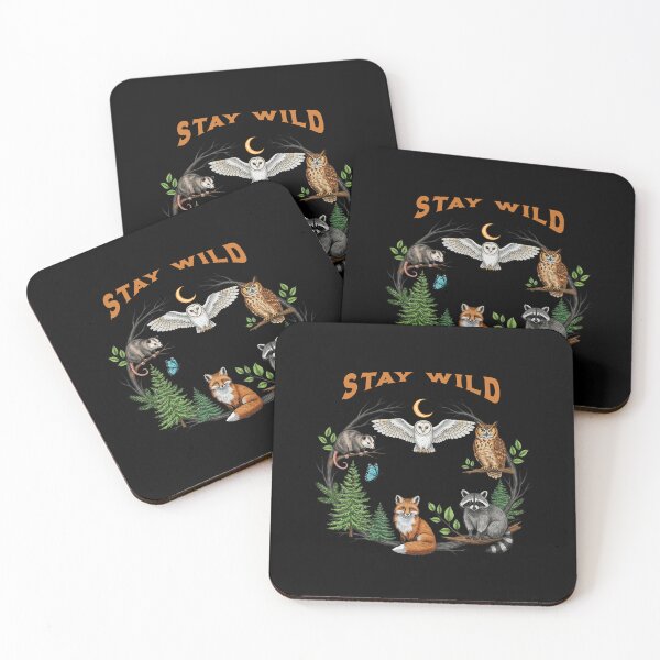 Item preview, Woodland Animals with Stay Wild Quote designed and sold by TeeARTHY.