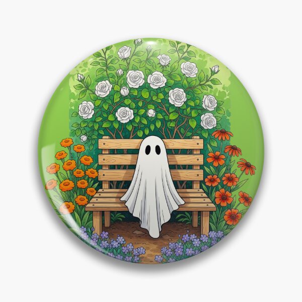 Item preview, Cute Ghost on a Garden Bench designed and sold by TeeARTHY.