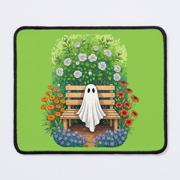 Item preview, Cute Ghost on a Garden Bench designed and sold by TeeARTHY.