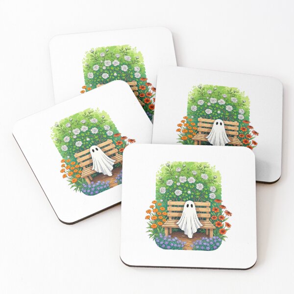 Item preview, Cute Ghost on a Garden Bench designed and sold by TeeARTHY.