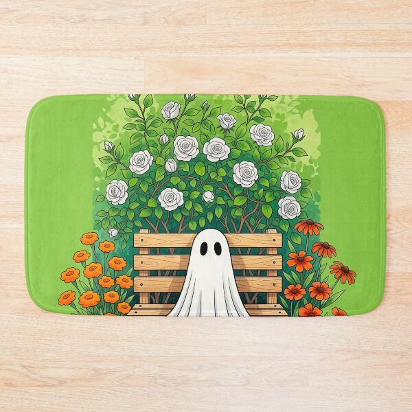 Item preview, Cute Ghost on a Garden Bench designed and sold by TeeARTHY.