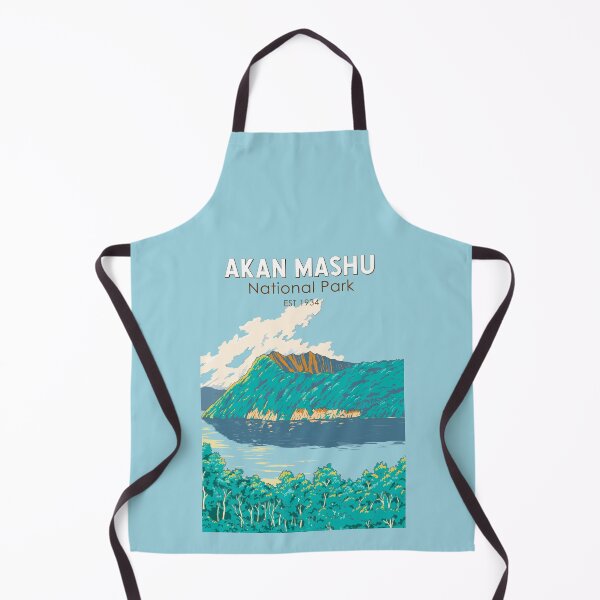 Item preview, Akan Mashu National Park Japan Illustration Travel Art Vintage designed and sold by KrisSidDesigns.