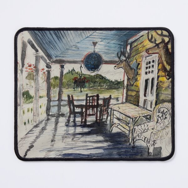 Item preview, The porch at the Main House at the N in Pottersville, New York designed and sold by AdirondackArtist.