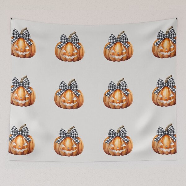 Item preview, Pumpkin with Checkered Bow,  Spooky Pumpkin, Checkered Ribbon, Checkered Pumpkin designed and sold by KolorellaS.