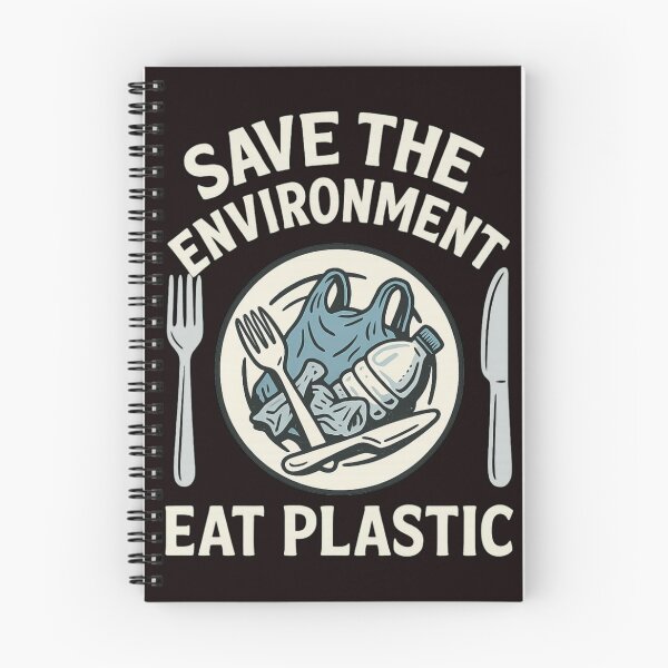 Item preview, Save The Environment Eat Plastic – Ecological Irony designed and sold by FrameFlow.