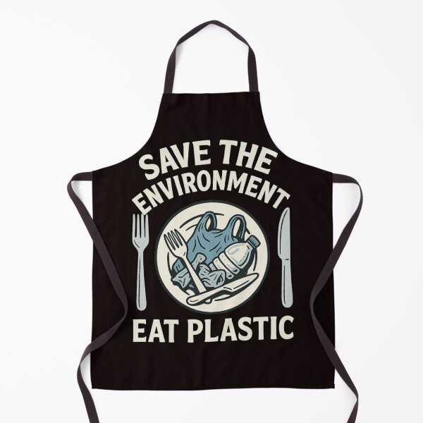 Item preview, Save The Environment Eat Plastic – Ecological Irony designed and sold by FrameFlow.