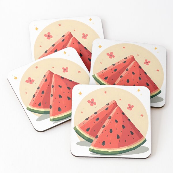 Item preview, Whimsical Watermelon Slices with Flowers designed and sold by MondeMade.