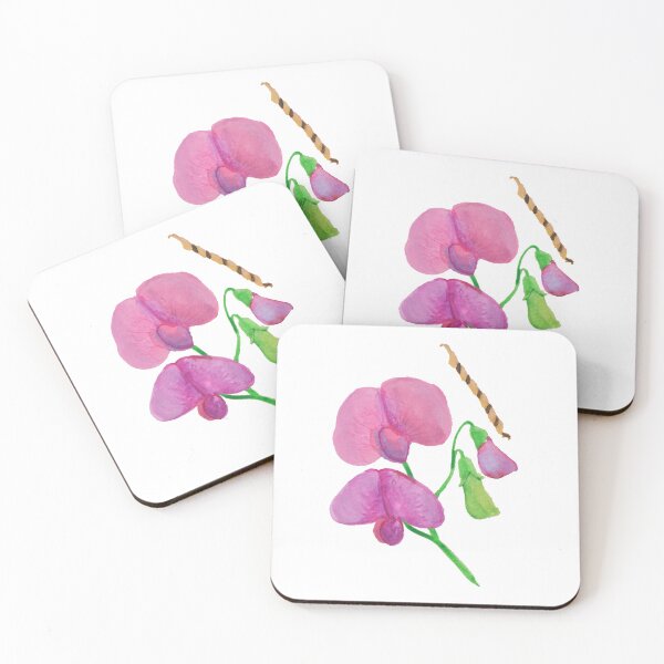 Item preview, Gouche watercolor sweet pea designed and sold by Maysoulrose.