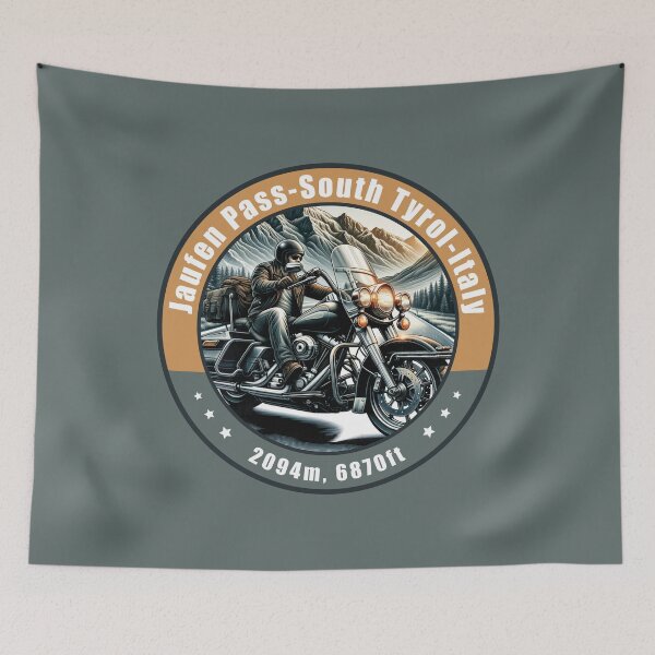 Item preview, Jaufen Pass Italy Vintage Motorcycling Design designed and sold by CynthiaGraphics.