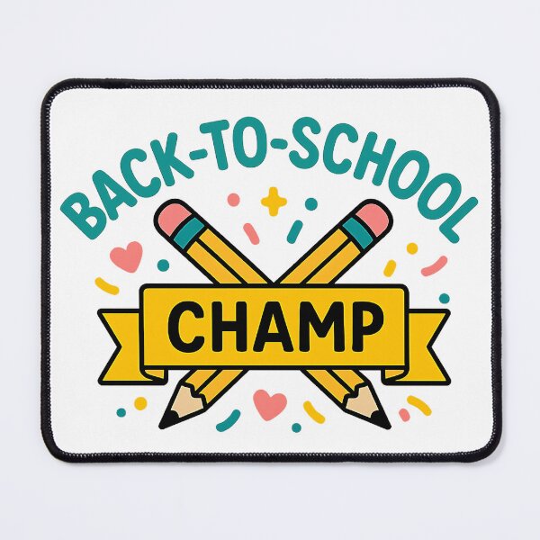 Item preview, Back‑to‑School Champ Badge designed and sold by RayDigital.