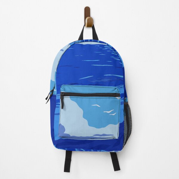 Item preview, Blue ocean waves beach - vector illustration designed and sold by trengeee.