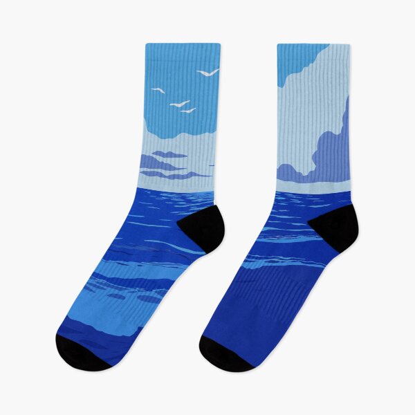 Item preview, Blue ocean waves beach - vector illustration designed and sold by trengeee.