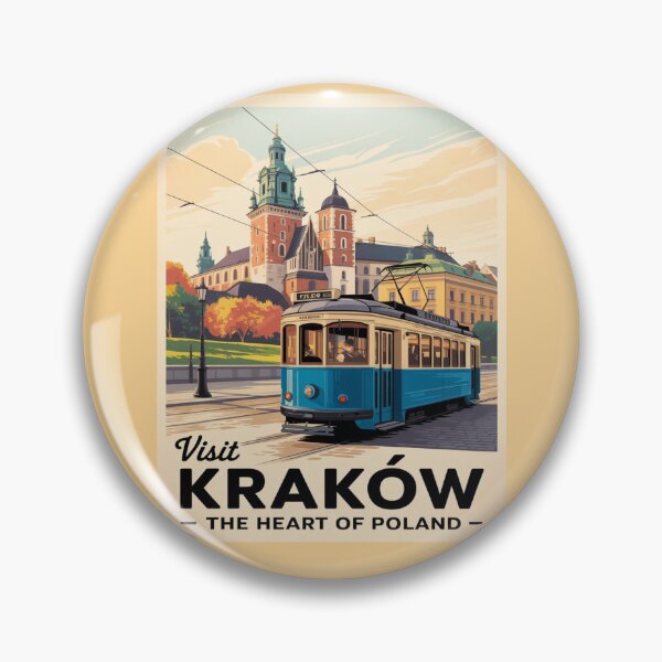 Item preview, Visit Kraków, Poland - Vintage Travel Poster  designed and sold by Timeless Design.