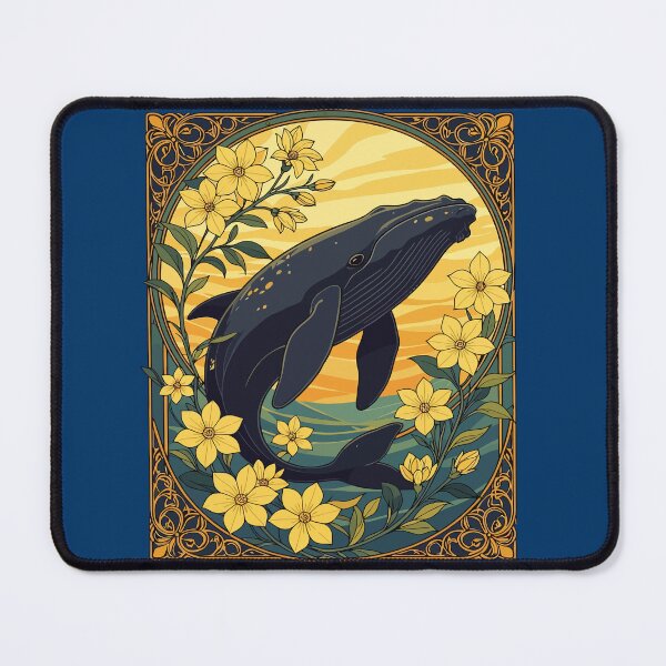 Item preview, North Atlantic Right Whale And Jasmine Flowers designed and sold by taiche.