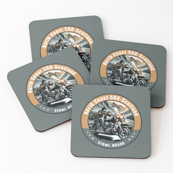 Item preview, North Coast 500 NC500 Scotland Vintage Motorcycling Design designed and sold by CynthiaGraphics.