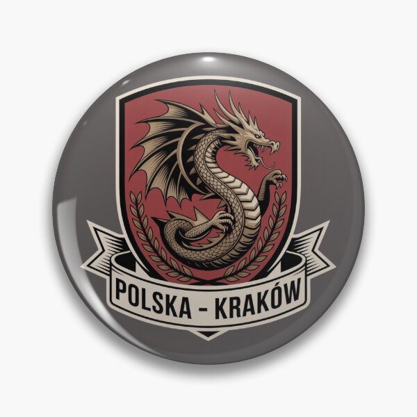 Artikelvorschau, Polska Krakau Heraldisches Design – Wawel-Drachen-Emblem entworfen und verkauft von Timeless Design.