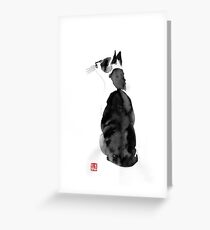 watching cat Greeting Card