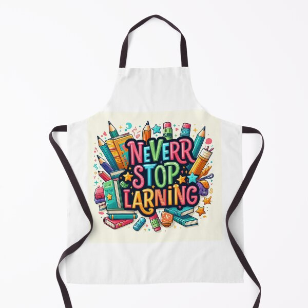 Item preview, Never Stop Learning – Motivational Back to School Quote designed and sold by artsdesignpro.