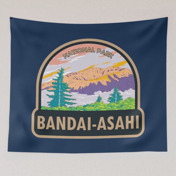 Item preview, Bandai Asahi National Park Japan Travel Art designed and sold by KrisSidDesigns.