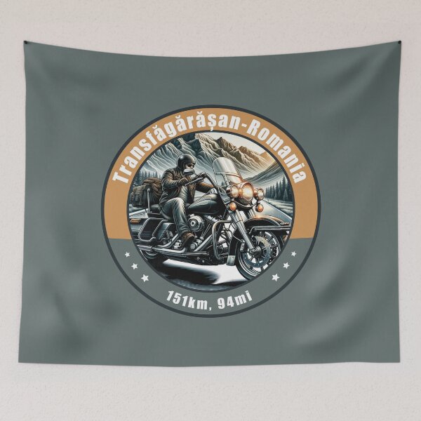 Item preview, Transfagarasan Pass DN7C Romania Vintage Motorcycling Design designed and sold by CynthiaGraphics.