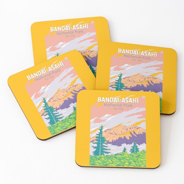 Item preview, Bandai Asahi National Park Japan Illustration Travel Art Vintage designed and sold by KrisSidDesigns.