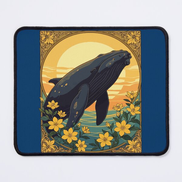 Item preview, North Atlantic Right Whale And Yellow Jasmine Flowers designed and sold by taiche.