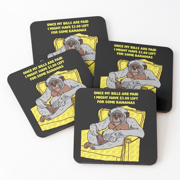 Item preview, Monkey Sits and Contemplates on Bills and Finances designed and sold by kristalcurt.