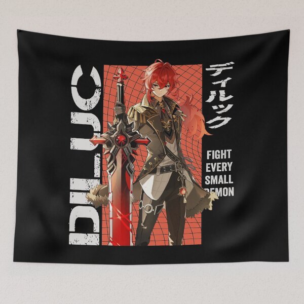 Item preview, Diluc - Genshin Impact designed and sold by AllanBealy.