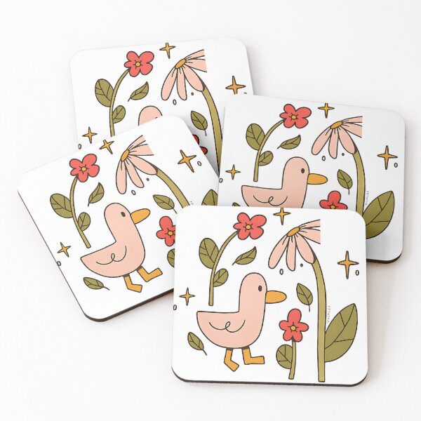 Artikelvorschau, Süße Ente und Blumen entworfen und verkauft von artworkbyvivian.