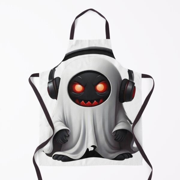 Item preview, A cute and edgy cartoon ghost character with a white sheet-like body and jagged bottom edge designed and sold by KuddusM.