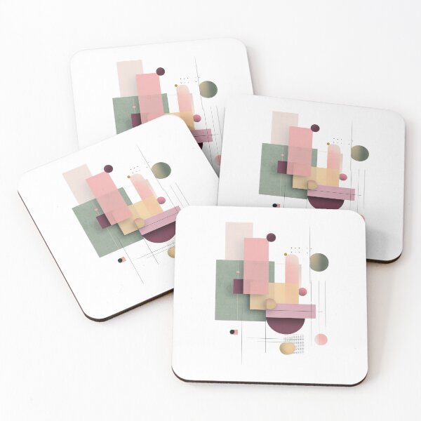 Item preview, Pastel Bauhaus Geometry – Minimal Abstract Shapes designed and sold by MooDigitalArt.