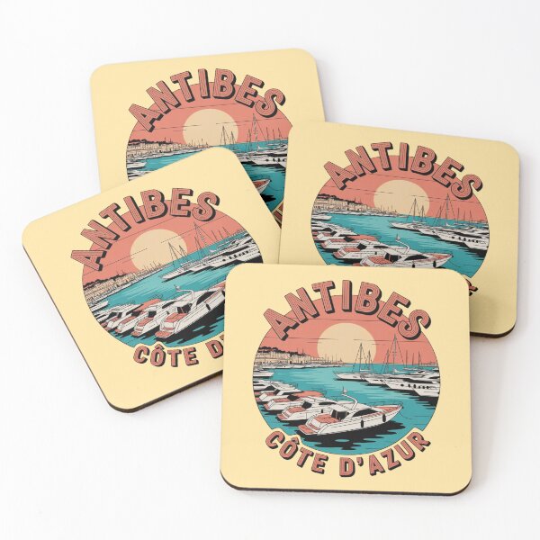Item preview, Antibes Côte d’Azur Vintage Travel Sticker – French Riviera Badge Design designed and sold by Timeless Design.