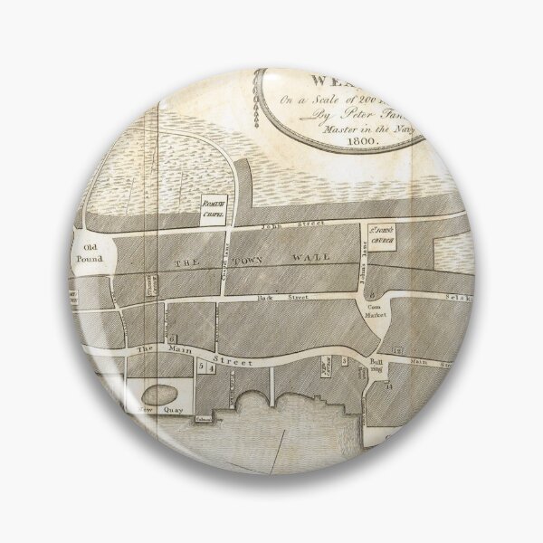 Item preview, 1800 plan of the town of Wexford, Ireland by Peter Fannin following the 1798 rebellion designed and sold by artfromthepast.