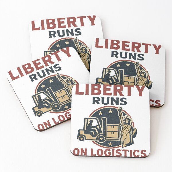 Item preview, Liberty Runs on Logistics Vintage Design designed and sold by RetroNibylander.