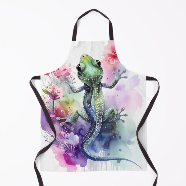 Artikelvorschau, Gecko auf zarten Wasserfarben Hintergrund mit Kirschblüten entworfen und verkauft von LiskoDesign.