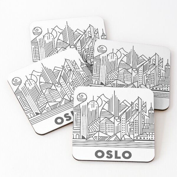 Item preview, Oslo Cubism Art – Abstract Norwegian City Design designed and sold by OzzFrequency.