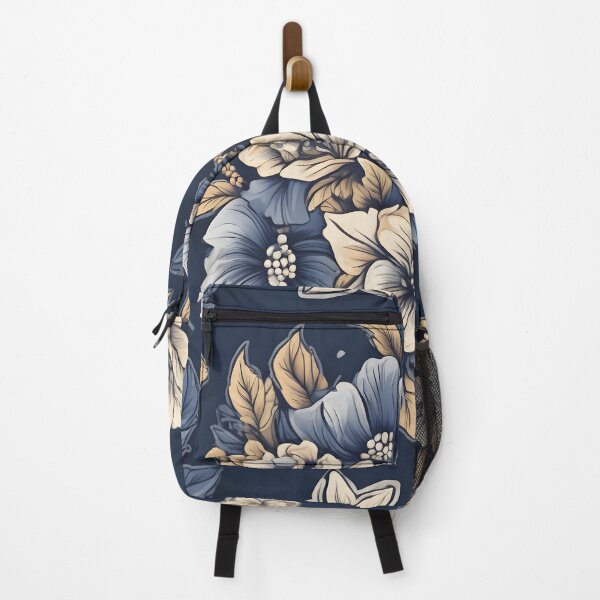 Item preview, Blue floral pattern designed and sold by Kaori Dream Space.