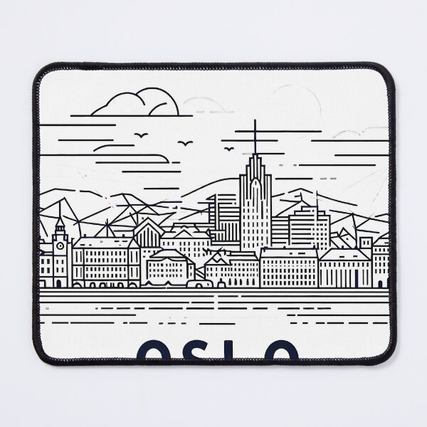 Item preview, Oslo Cubism Art – Abstract Norwegian City Design designed and sold by OzzFrequency.