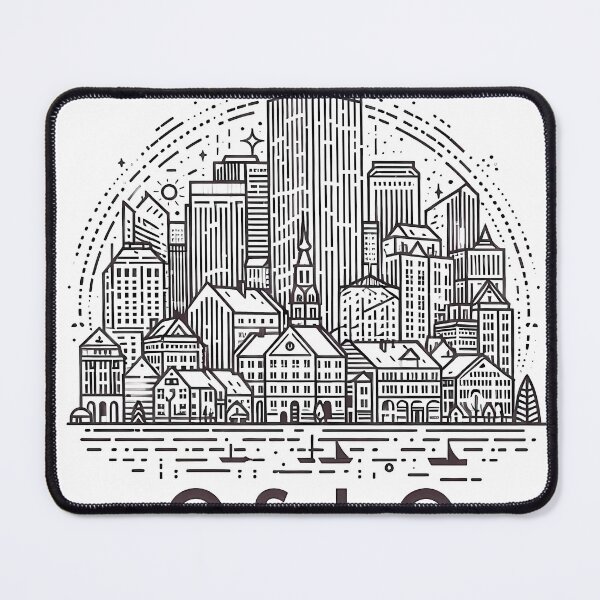 Item preview, Oslo Cubism Art – Abstract Norwegian City Design designed and sold by OzzFrequency.