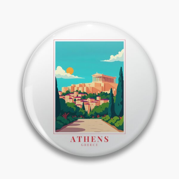 Item preview, Acropolis Athens Greece – Illustrated Greek Travel Design designed and sold by MapMyMiles.
