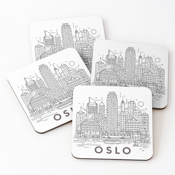 Item preview, Oslo Cubism Art – Abstract Norwegian City Design designed and sold by OzzFrequency.