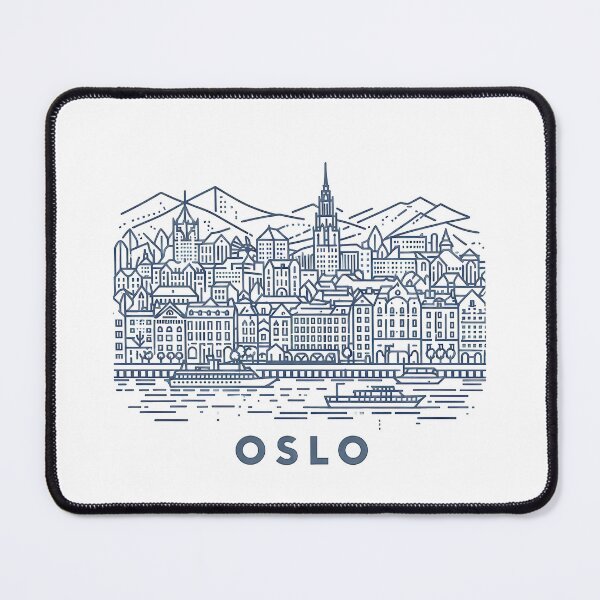Item preview, Oslo Cubism Art – Abstract Norwegian City Design designed and sold by OzzFrequency.
