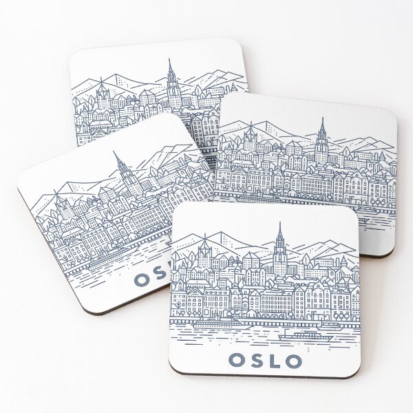 Item preview, Oslo Cubism Art – Abstract Norwegian City Design designed and sold by OzzFrequency.