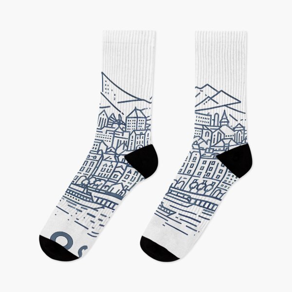 Item preview, Oslo Cubism Art – Abstract Norwegian City Design designed and sold by OzzFrequency.