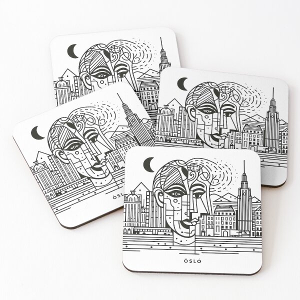 Item preview, Oslo Cubism Art – Abstract Norwegian City Design designed and sold by OzzFrequency.